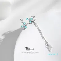 Thaya Asymmetry Blue Petal Jewelry Earrings Statement Earrings For Women Original Fine Jewelry226e