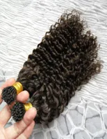 ブラジルの巻き毛の髪は、16Quot 18quot 20quot 24quot remy fusion hair i tip extension color Real EuropeanHai5059231