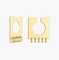 Stud ENFASHION Square Ear Cuff Gold Color Geometric Earrings For Women Stainless Steel Fashion Jewelry Pendientes Gifts E211303 226624045