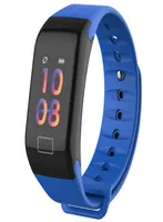 F1S Smart Bracelet Color Sangre Monitor de oxígeno Smart Watch Smart Heart Relip Monitor Fitness Tracker Sports Wristwatch para Android