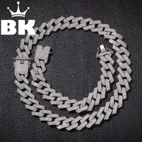 New Color 20mm Cuban Link Chains Necklace Fashion Hiphop Jewelry 3 Row Rhinestones Iced Out Necklaces For Men T200113280k