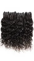 4pcs Human Hair Pacotes Water Wave 50gpc Cor natural Mongolian Mongolian Curly Virgin Hail Weave Extensões para Bob Short Style5067983