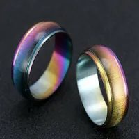 anelli di gioielli in acciaio arcobaleno per gatto da gatto da gatto arcobaleno intero da 50 pezzi per uomo femminile285o