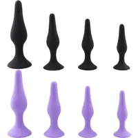 Itens de massagem 4 tamanhos de silicone plug plug plux bujão para iniciantes brinquedos sexuais para homens gay ânus dilatador massageador sem vibrador 1256p