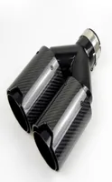Tubo de exaust￣o de fibra de carbono duplo Black Stofless A￧o Universal Final Silenciador para BMW6053284