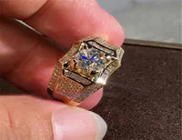 14K Gold 3 Carats Diamond Ring for Men Rock 14k Gold Jewelry Anillo Esmaltado Silver 925 Jewelry Bague Diamant Bizuteria Rings LJ21449627