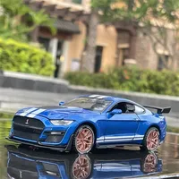 Diecast Model car 1 32 High Simulation Supercar Ford Mustang Shelby GT500 Alloy Pull Back Kid Toy 4 Open Door Children&#039;s Gifts 2203077