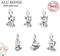 100 Real 925 Sterling Silver pan Beads for Women Cartoon animal Fit Original Charm bracelet DIY high quality Jewelry2816080