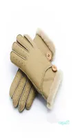 Whole Warm winter ladies leather gloves wool women012345584633