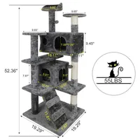 52 Cat Tree Activity Tower Pet Kitty Furniture mit Kratzern Leitern318d3072
