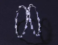 Hoop earrings with stones for lady Women Party Wedding Lovers gift engagement Jewelry for Bride3800977