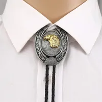 Bow Ties 3D Animal Bolo Tie For Man Cowboy Western Cowgirl Lather Rope Zinc Alloy Necktie Vintage Color2330