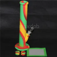 Non Stick Silicone bong with pad Round Shape 5ML Dab Wax Silicon Container In Stock252z