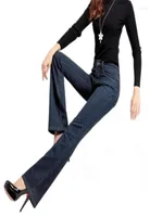 Women039s Jeans BellBottom Winter Velvet Mid Waist Trousers Slim Women Thickening Thermal Dark Blue Pants Size 26389734379