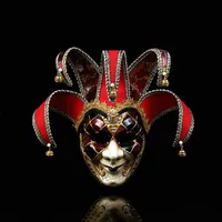 3 Renk Parti Jester Cadılar Bayramı Tasarımcısı için Jolly Maskeleri Palyaço Tam Yüz Maskesi Yaratıcı Şenlik Mascherin Masque LW-65219M