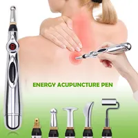 Электронная акупунктура ручка электрическая меридианская лазерная терапия Meal Massage Pen Meridian Energy Pen Relief Tools Massage Tool287V