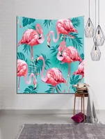 2017 Neues tropisches Blatt Flamingo Muster Wandkunst Hanging Wandteppich 130150 cm dekorativen Sofa Stuhl Cover Fashion Beach Handtuch Home t