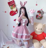 New Year039s dress winter Christmas Dress Dress Sexy Maid costume costumed bunny lacy suit4873005