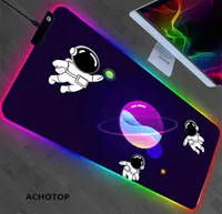 Mouse Pads Wrist Rests Space 900x400mm XXL Lockedge Large RGB Cute Gaming Mouse Pad Computer Gamer Keyboard Mouse Mat Desk LED Mou