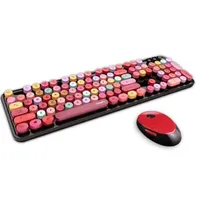 50pcs Combos Creative 24G Wireless Keyboard Mouse Set Game Multicolor For Desktop Computer Notebook Tablet PC TV Office Supplies
