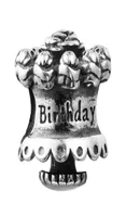 Birthday Cake 100 925 Sterling Silver Beads Fit Pandora Charms Bracelet Authentic DIY Fashion Jewelry1287591
