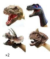 Dinosaurus handpophandschoenen tyrannosaurus rex carnotaurus velociraptor triceratops familie realistische rubberen dieren speelgoed voor kinderen8799787