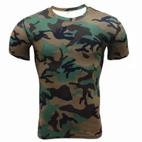 New Quick Dry Tank Man's Camouflage T-shirt Gym Fitness Tights Top Soccer Jerseys Running T Shirt Men's Sportswear Male306m
