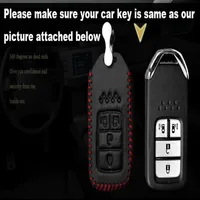 Top PU Leather Samrt Remote Key Fob Holder Chain Case Cover For Honda Odyssey 2015 ELYSION170i