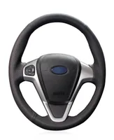 Pour Ford Fiesta 200813 HandSewn Wheel Cover Black Artificial Leather5425618