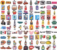 50100pcs Mexican Icon Taco Food PVC Shoes Charms Croc Charms Jibz Accessories Buckle Button Clog DIY Wristbands Kids Gift1681372