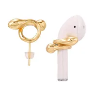 Étalon punk mode écouteur Bluetooth anti-oreilles perdues pour femmes Géométric AirPods Hook Holder Statement Jewelry171T
