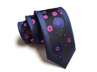 Silk Slim Men Ties Fashion 6cm Skinny Stripe Dot Floral Neck tie for men Woven Formal wear business wedding party 024811295