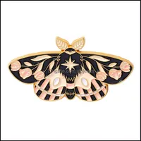 Pins Brooches Jewelry Cartoon Butterfly Moth Brooch Unisex Alloy Animals Series Lapel Pins Flower Leaf Moon Enamel Cor Badges European 298s