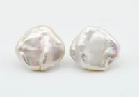 Stud Women039s Pearl Earrings Natural Oversized Pearls Silver Stud Earrings White Baroque Pearls 925 Silver Stud Earrings for W1823751