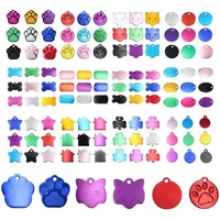 Pawstrip 50pcs lot vierge ID de chien Tag Aluminium Tag Tag Tag Blank Bone Paw Puppy Dog Collier Pendent Personnalisé Dog Tag Collier Cat Tags Y20091296S