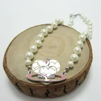 Nueva boutique damas colgante de diamante completo collar de perlas de perla clav￭cula cadena de cuello de clav￭cula accesorios de ropa de regalo de regalo