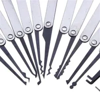 15 in 1 lock pick tool includes most types of the lock picking rake hook riffle diamond and diamond-hook294c