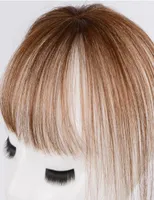 Percrícios sintéticos Allaosify 11 polegadas Toupee Hairpiece Clip em cabelo de uma peça com franja para mulheres 4 Color Ins3605946