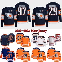 97 Connor McDavid Reverse Retro Ice Hockey Jersey 29 Leon Draisaitl 91 Evander Kane 18 Zach Hyman 93 Ryan Nugent-Hopkins 99 Wayne Gretzky Jerseys