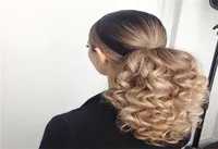 Beyonce ponytail hairstyle deep curly draw string extens raw virgin wraps pony tail hair piece 613 ponytail 100g120g140g8378706