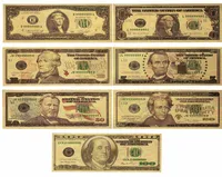 Multiple Banknote 45th President of American Gold Foil US Dollar Bill Set Fake Money6331601