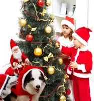 Cat Costumes Christmas Dog Costume For Small Dogs Santa Claus Pet Riding Outfit Chihuahua York Terrier Puppy Clothes Mscotas Produ