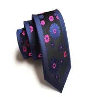 Silk Slim Men Ties Fashion 6cm Skinny Stripe Dot Floral Neck Tie pour hommes tissés Formal Wear Business Wedding Party 028022284