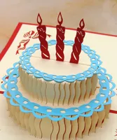 Happy Birthday Cake 3D Popup Greeting Card Birthday Gift 10 pcslot6200510