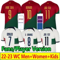 2022 BERNARDO FERNANDES soccer jerseys VITINHA JOAO FELIX CANCELO football shirt ANTONIO ANDRE SILVA RUBEN NEVES N. MENDES PEPE Portuguese Women Men Kids camesitas
