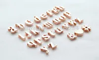 WholeFactory Whole charm AZ Rose Gold Alphabet Letters Charms Ampersand Heart Initial for necklaceDIY Necklace Brace8344353