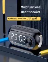 desktop portable Loud Speaker HiFi clock bluetooth Stereo woofer outdoor wireless Subwoofer fashion surround speakers Audio Playe
