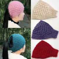 Fashion Women Cap Hat Diadema Invernal Turbante Turbante Turbante suave Soft Band de ca￱￳n el￡stico Cabellero Accesorios para el cabello