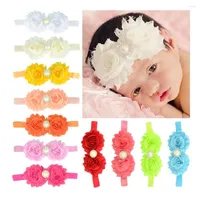 Hair Accessories 1pc Cute Babe Headband Elastic Shabby Flower Baby Girl Band Infant Born Headwear Tiara Headwrap Gift