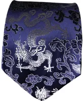 Роскошный этнический дракон Жаккард связывает китайский стиль высокий натуральный шелк шелковый шелк подлинный шелковый парчовый парень Стандартные модные галстуки6199897